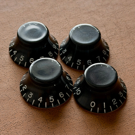 Klingel-/Zylinderhutknöpfe im Vintage-Stil (Schwarz)