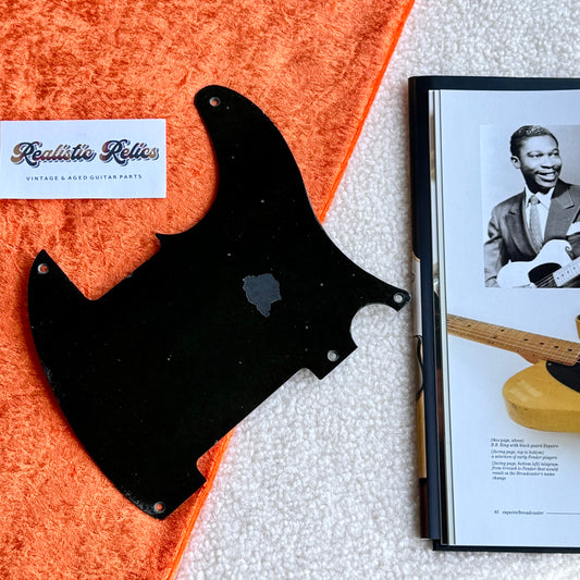 BB King Telecaster 1950 Esquire Bakelite Pickguard Relic Nitrocellulose Lacquer Phenolic Pickguard Blackguard Esquire Telecaster Blackguard Nocaster Broadcaster Bakelite Relic Aged Pickguard