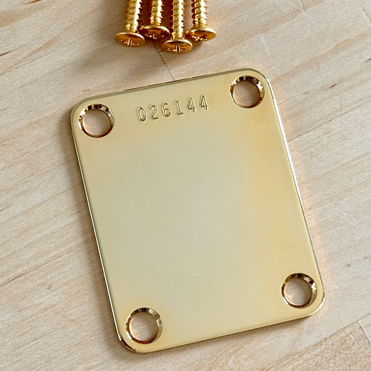 Vintage Neck Plate in Gold (Optional Serial Number)