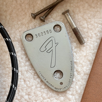 70's 3 Bolt "F" Neck Plate (Optional Serial Number)