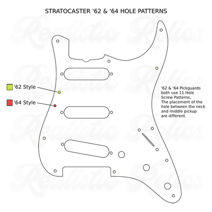 Cremefarbenes Strat Pickguard „64er Style“ • Standard