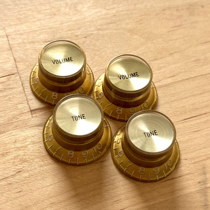 Vintage Reflektor Knöpfe (Gold / Gold Top)