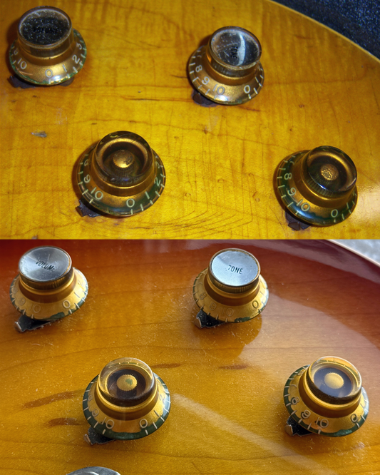 Burst • „Greeny“ Knopf-Set (CAB) Les Paul 1959