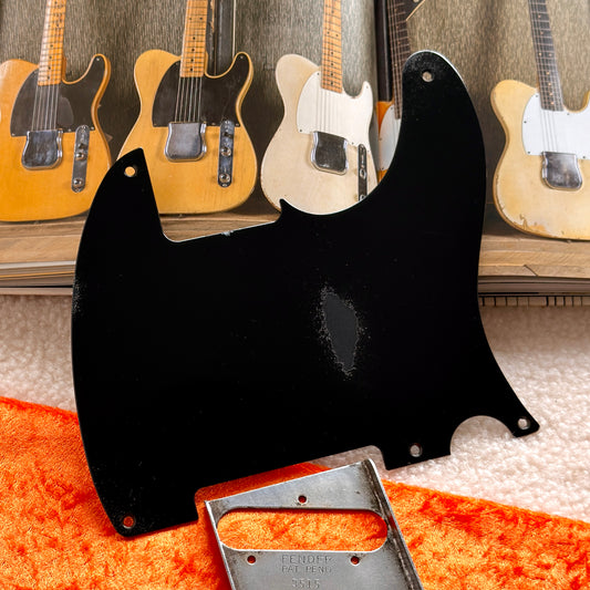 1950 Esquire Bakelite Pickguard Relic Nitrocellulose Lacquer Phenolic Pickguard Blackguard Esquire Telecaster Blackguard Nocaster Broadcaster Bakelite Relic Aged Pickguard