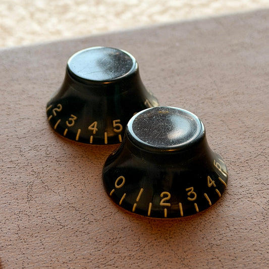 Klingel-/Zylinderhutknöpfe im Vintage-Stil (Schwarz)