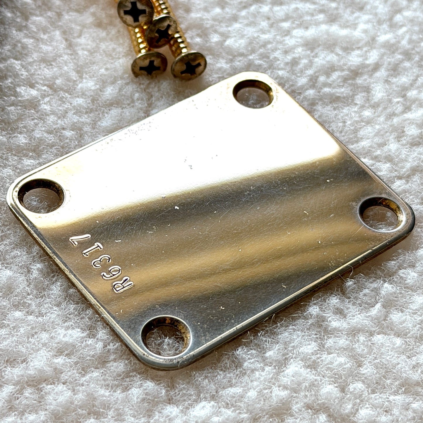 Vintage Neck Plate in Gold (Optional Serial Number)