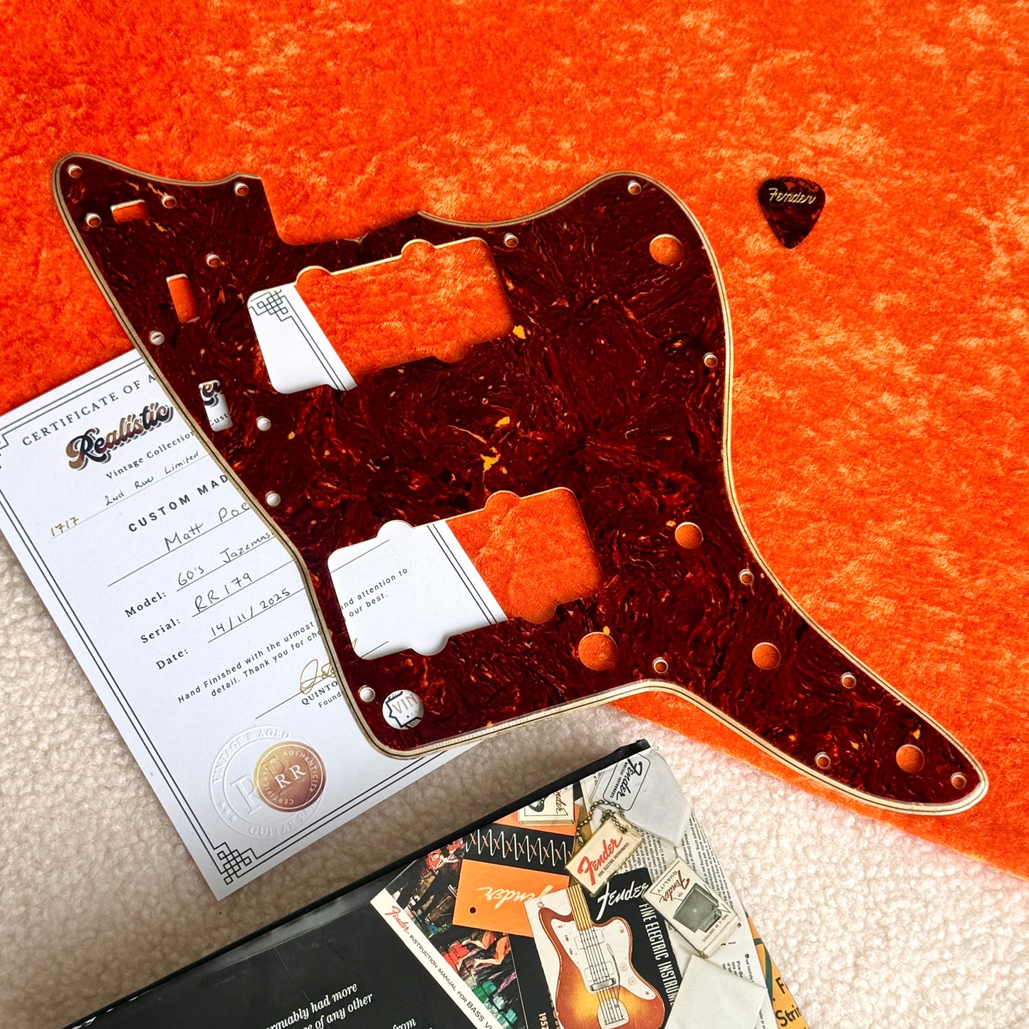 1960's Jazzmaster® Celluloid Nitrate Tortoise Shell Pickguard