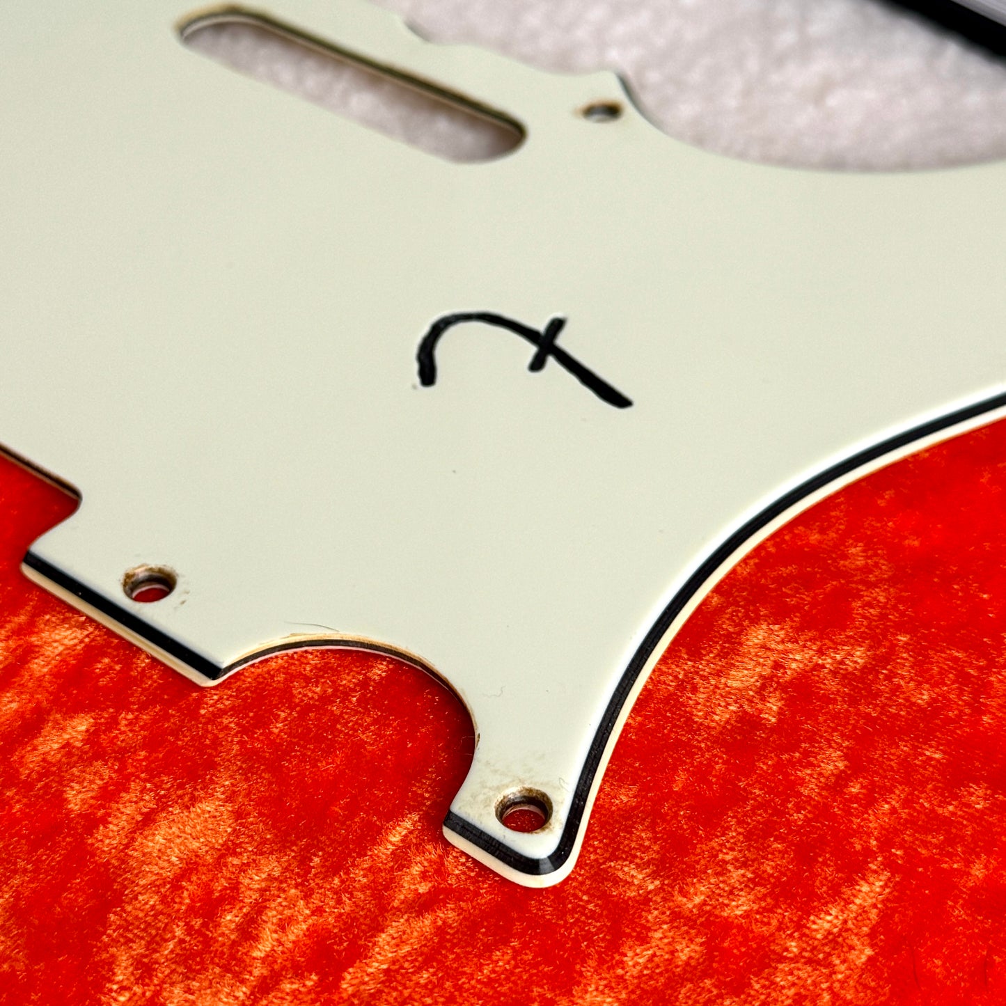 ONE OFF • Light Aged Frusciante "F" Pickguard