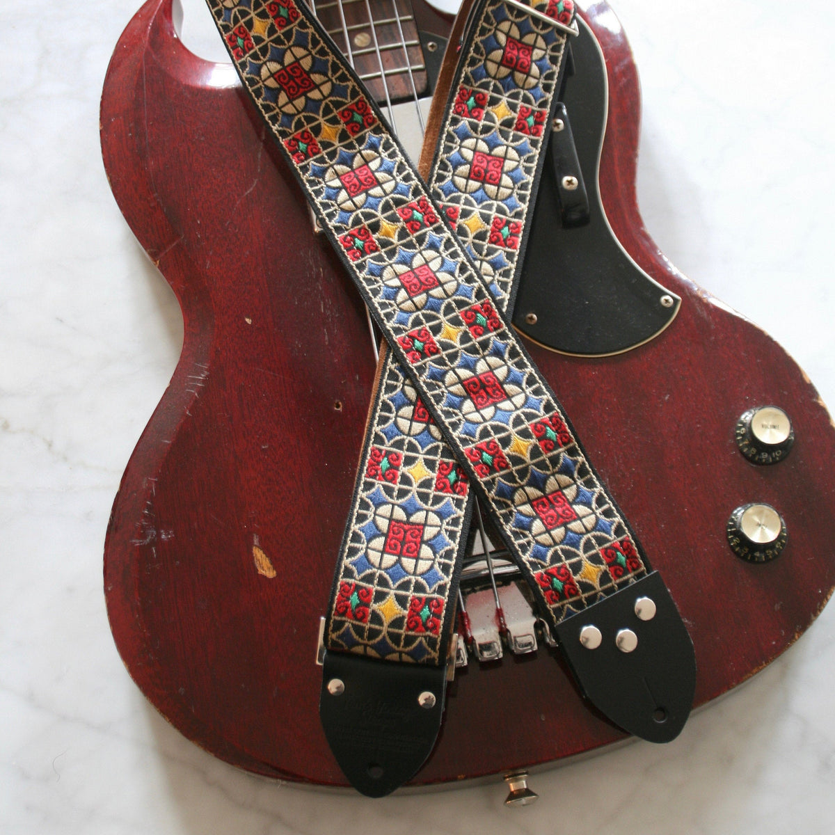 Brown 'Virginia' Guitar/Bass Hippie Strap — official supplier photo 4