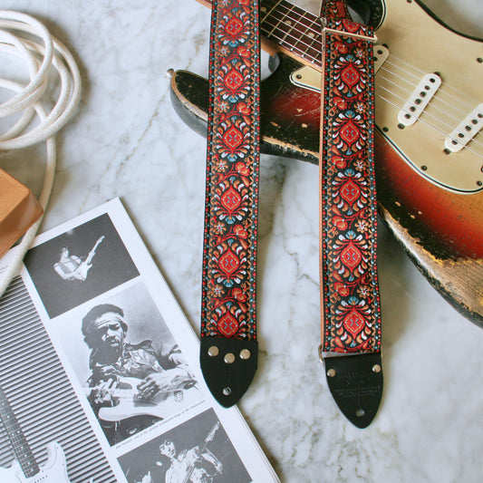 Ruby 'Peacock' Guitar/Bass Hippie Strap — official supplier photo 1