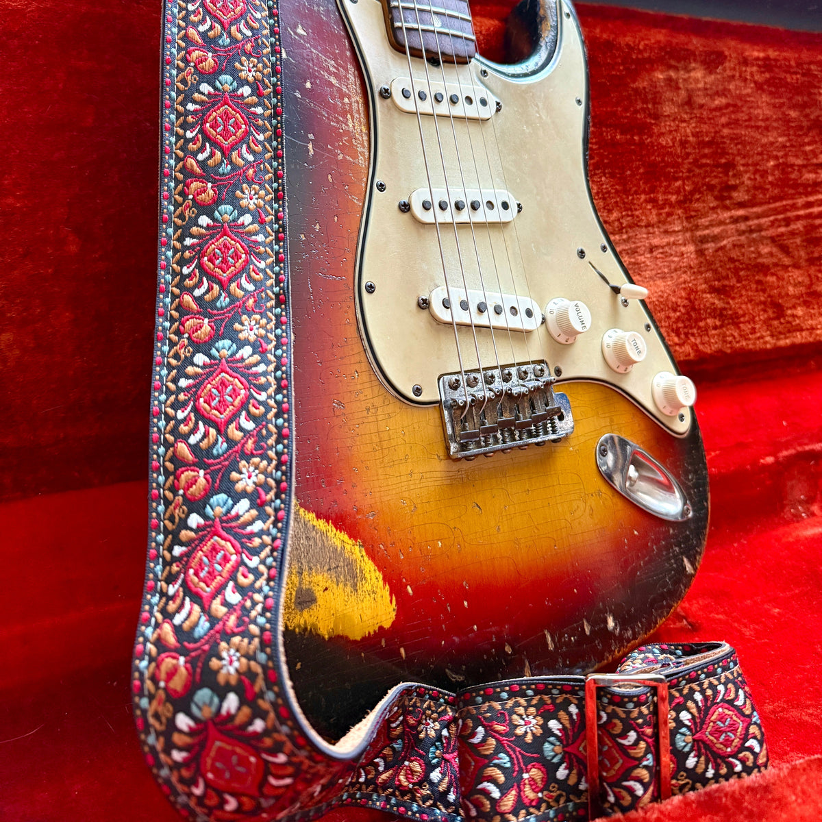 Ruby 'Peacock' Guitar/Bass Hippie Strap — official supplier photo 10
